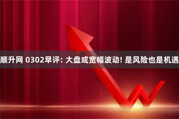 顺升网 0302早评: 大盘或宽幅波动! 是风险也是机遇